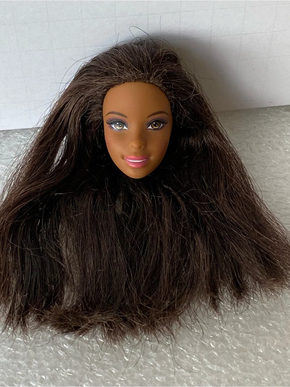 Mattel African American Barbie Doll Asha Face Sculpt - HEAD Replacement Only